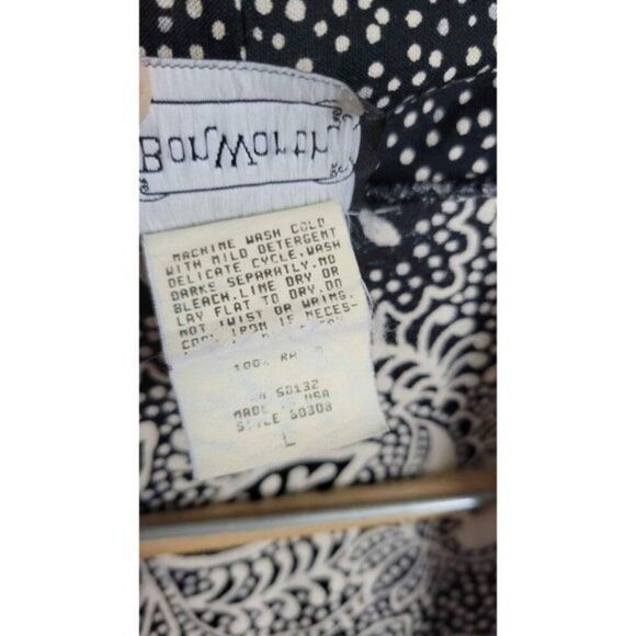 Vintage Bon Worth Large cardigan Open Front silky Kimono B/W flowy Rayon EUC - Picture 10 of 10